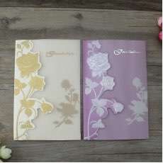 Cheap Invitation Card Foil Printing Rose Pattern Wedding Invitation Customized 